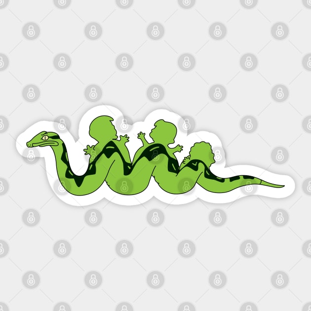 Lumpy the School Snake Sticker by deancoledesign